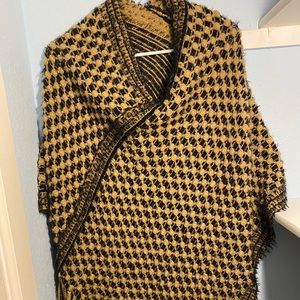 Brown and Black Poncho